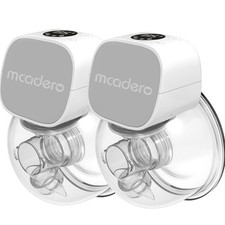 2Pcs Electric Breast Pump Double Pump Portable Wireless LED Display M5 Hand Free