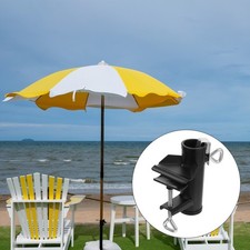 Iron Outdoor Umbrella Holder Clamp Stand Patio Parasol Tabletop Bracket Holder