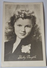 Vintage Sepia Toned Photo Postcard SHIRLEY TEMPLE "Signed" 1945 Selznick Studios