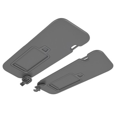 Pair Gray Sun Visor for Hyundai Elantra SE Sport Value 2016-2019 Cloth Plastic