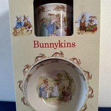 Image of Royal Doulton Bunnykins Two Piece INFANT SET in Original Box 