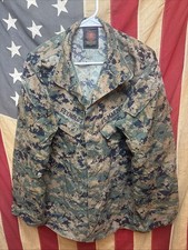 Medium Regular USMC US Marine Woodland MARPAT Combat Top Shirt Cammies Camo F172