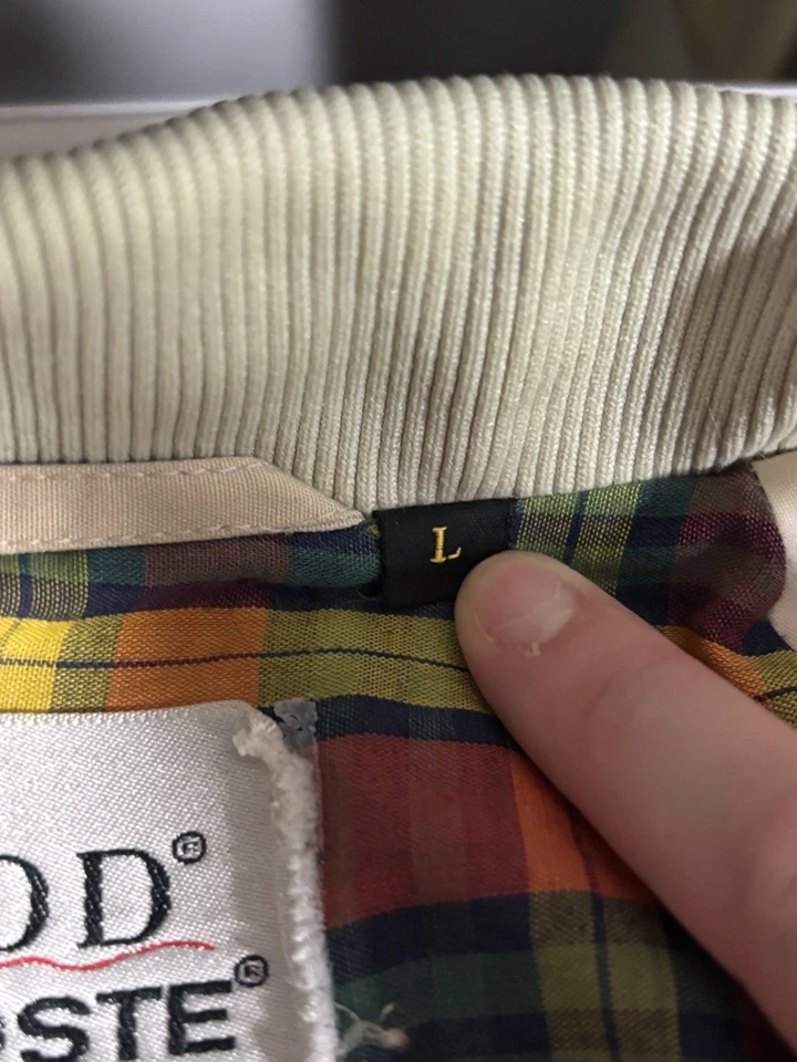 Vintage  Izod Lacoste Tan Harrington Plaid Lined Full Zip Jacket Men L - Image 3 of 3