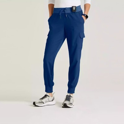 GREYS ANANTOMY JOGGER TWO-TONE CARGO SCRUB PANTS ALL COLORS AND SIZES #GRSP639