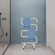S-shaped Heated Towel Rack,modern Electric Towel Warmer, White Towel Warmer