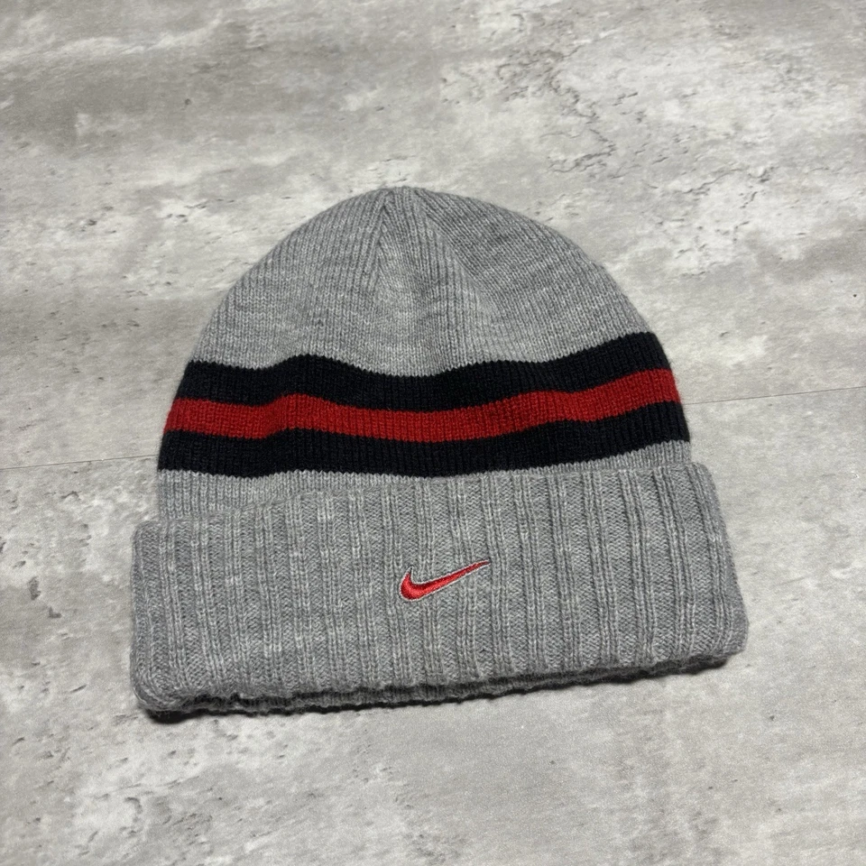 Boston Red Sox Beanie Cap Hat Adult One Size Nike Gray Knit Winter Acrylic - Image 2 of 4