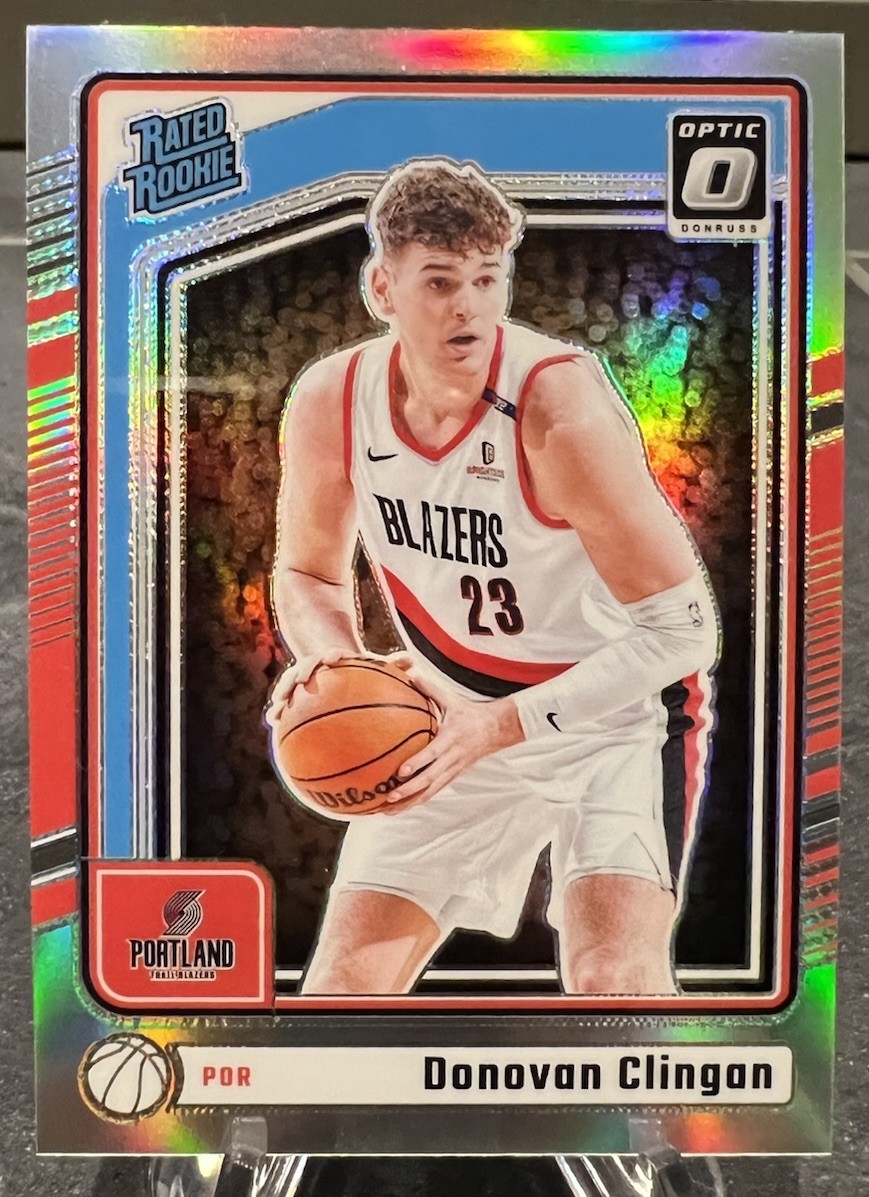 2024-25 Optic Donovan Clingan Rated Rookie Silver Holo Prizm #272 Trail Blazers