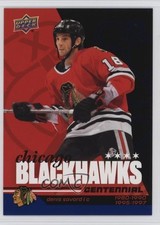 2025-26 Chicago Blackhawks Centennial Windy City Blue 24/65 Denis Savard HOF 1n5