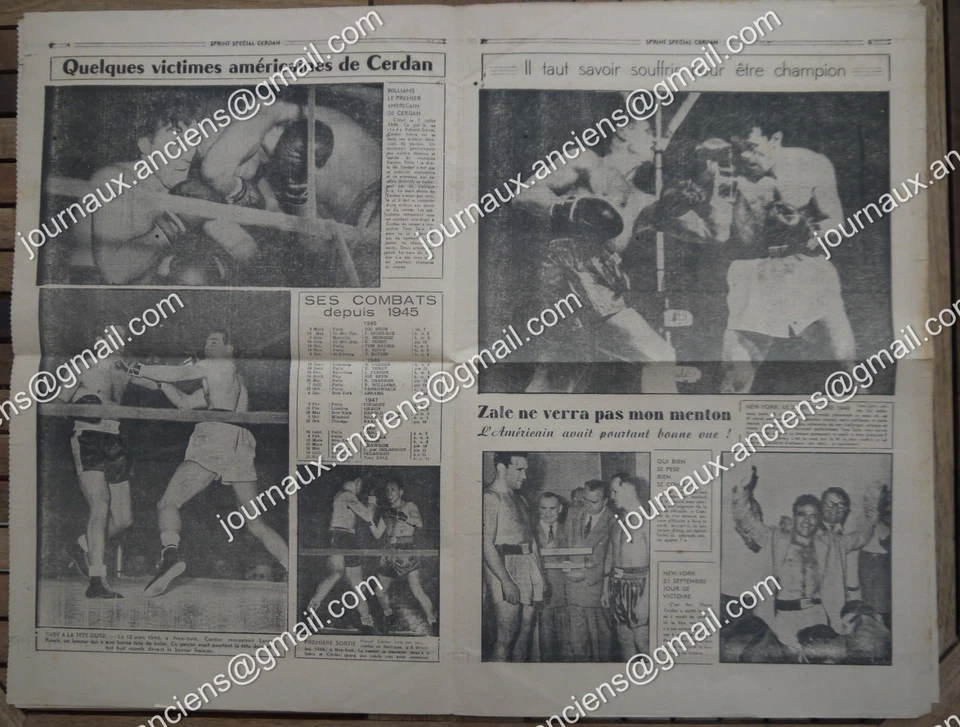 24 Sep 1948 Marcel CERDAN Champion du Monde - Revue SPRINT N° Spécial - PELLOS - Photo 3/4