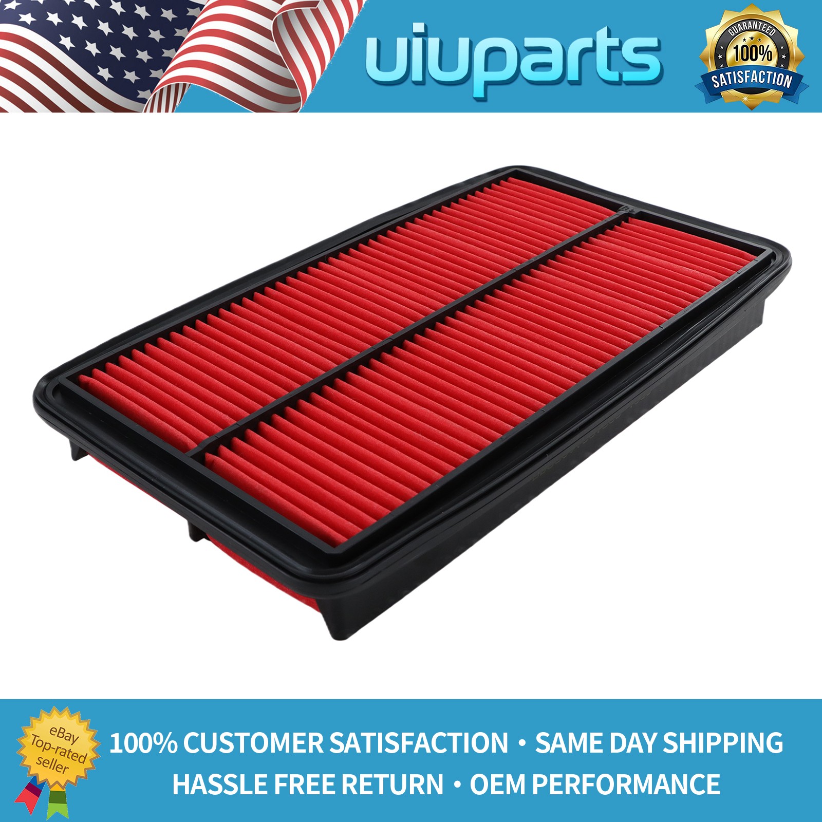 RED Engine Air Filter For Honda Pilot Odyssey 3.5L Acura MDX 3.7L CA10013 A25651