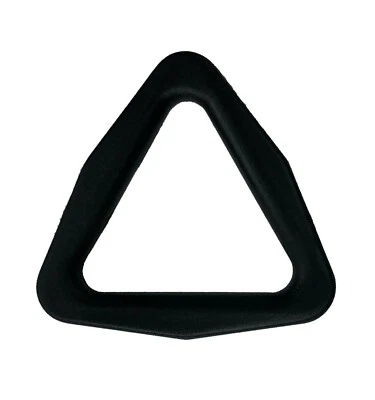 Pack of 10 Duraflex Black 25mm / 1" Triangle D Rings (Tactical military fashion