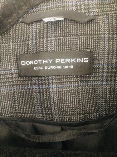 Dorothy Perkins Womens Plus Size GreyCheck Blazer Jacket Size 18 - Picture 2 of 3