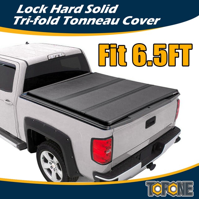 Fits 88 00 Gmc Sierra C K 1500 6 5ft Bed Black Vinyl Tri Fold Soft Tonneau Cover