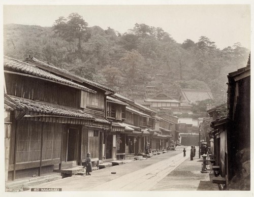c.1890 PHOTO - JAPAN STREET NAGASAKI