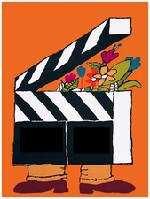 Wall Decor Poster.Fine Graphic Art Design.Flowery Director.Room Home art.271