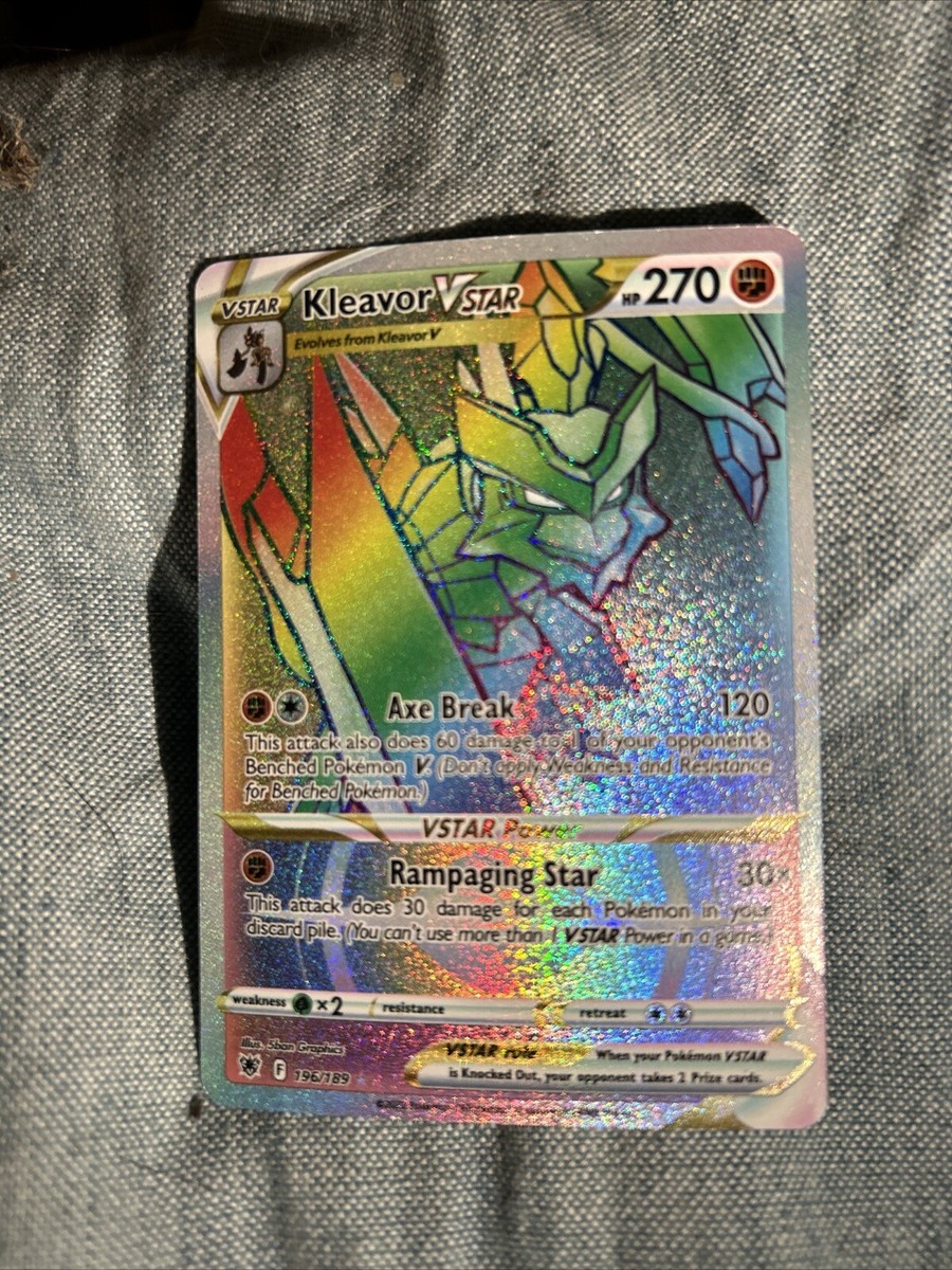 Pokmon TCG Astral Radiance Secret Rare Card Kleavor VSTAR 196/189