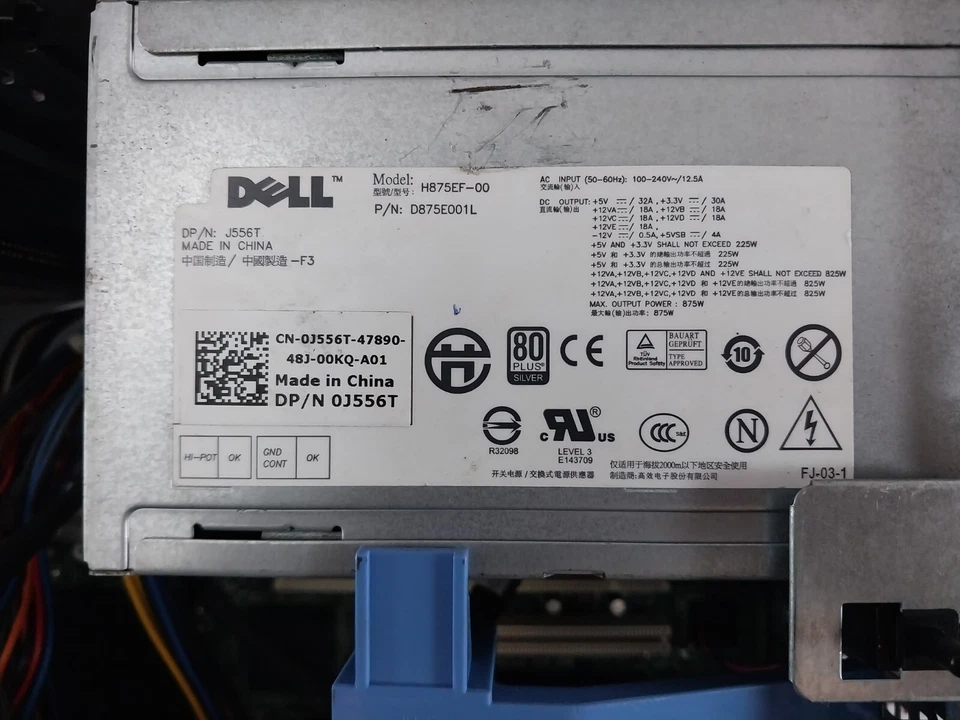 DELL T5500 Workstation 100-240 V J556T H875EF-00 D875E001L 7200 RPM - Immagine 4 di 4