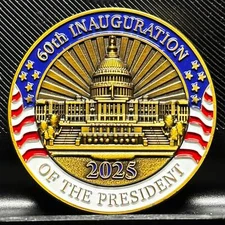 EL16-4 Trump Vance Presidential Inauguration 47 Challenge Coin MAGA