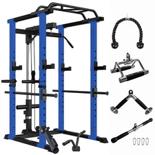 IFAST Power Cage Squat Rack w/ Accessories Stands Gym Equipment Capacity Olympic