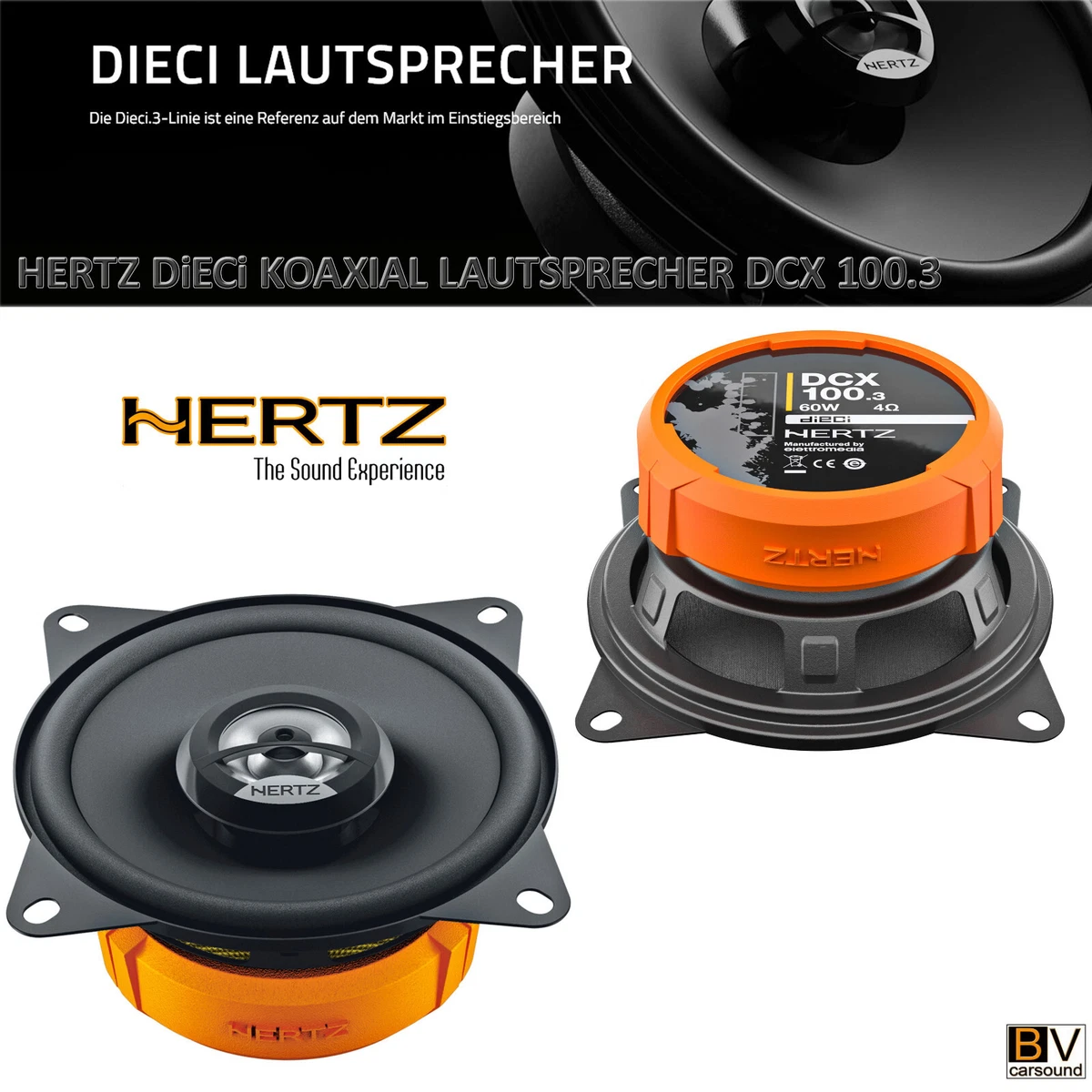 Hertz Auto Lautsprecher Boxen DCX 100.3 120 Watt 10 Produktbild-Vorschau 3