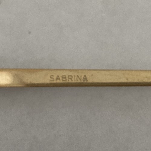 VTG New St Moritz Red & Gold Sabrina Diva RX Eyeglass Frames Art Deco 52-16 - Picture 8 of 12
