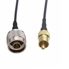 RF coaxial Cable N male to phono RCA plug RG316 6" 10FT for DVB TV radio antenna