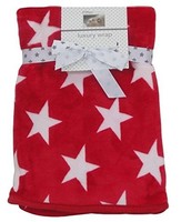 Baby Boys Girls Red White Stars Soft Cuddly Wrap / Blanket 75cm X 75cm Approx Baby Boys Girls Red White Stars Soft Cuddly Wrap / Blanket 75cm X 75cm Approx