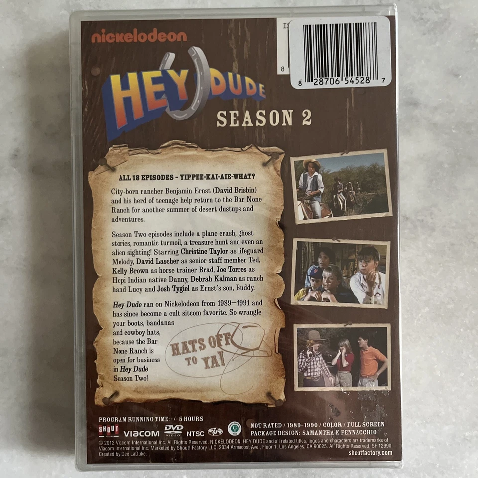 Hey Dude: Season 2 (DVD, 1990, 2-Disc Set) NEW Christine Taylor, Nickelodeon - Image 2 of 2