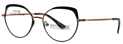 WITTNAUER Gwen Rose Gold Black Womens Cat Eye Full Rim Eyeglasses 52-18-135 B:44