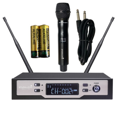 Wireless UHF Guitar Microphone System Single Handheld Mic For Musical Instrument