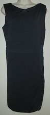 ANN TAYLOR Sheath DRESS 10 Navy Blue NEW Side Gathered NWT $98 Office TRAVEL