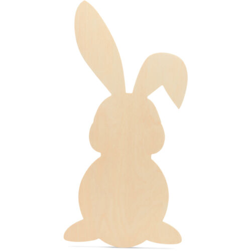 Large Wooden Easter Bunny 20" x 9-3/4", Unfinished Spring Craft | Woodpeckers - Afbeelding 1 van 12
