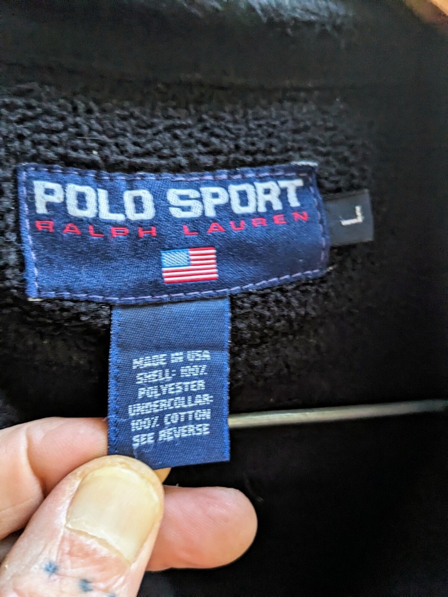 Vintage Polo Sport Ralph Lauren Fleece Jacket*Zip-Up*Black Vintage Polo Sport Ralph Lauren Fleece Jacket*Zip-Up*Black
