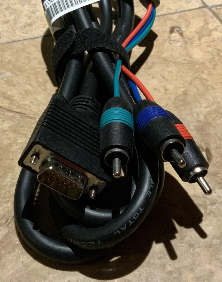 3Ft VGA/SVGA HD15 Male to RGB Component (3RCA) Video Cable - Image 2 of 3