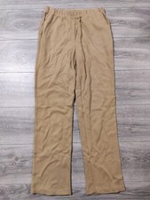Lands End Pants Adult Small 6-8 Tan Sport Knit Straight Leg Womens Stain