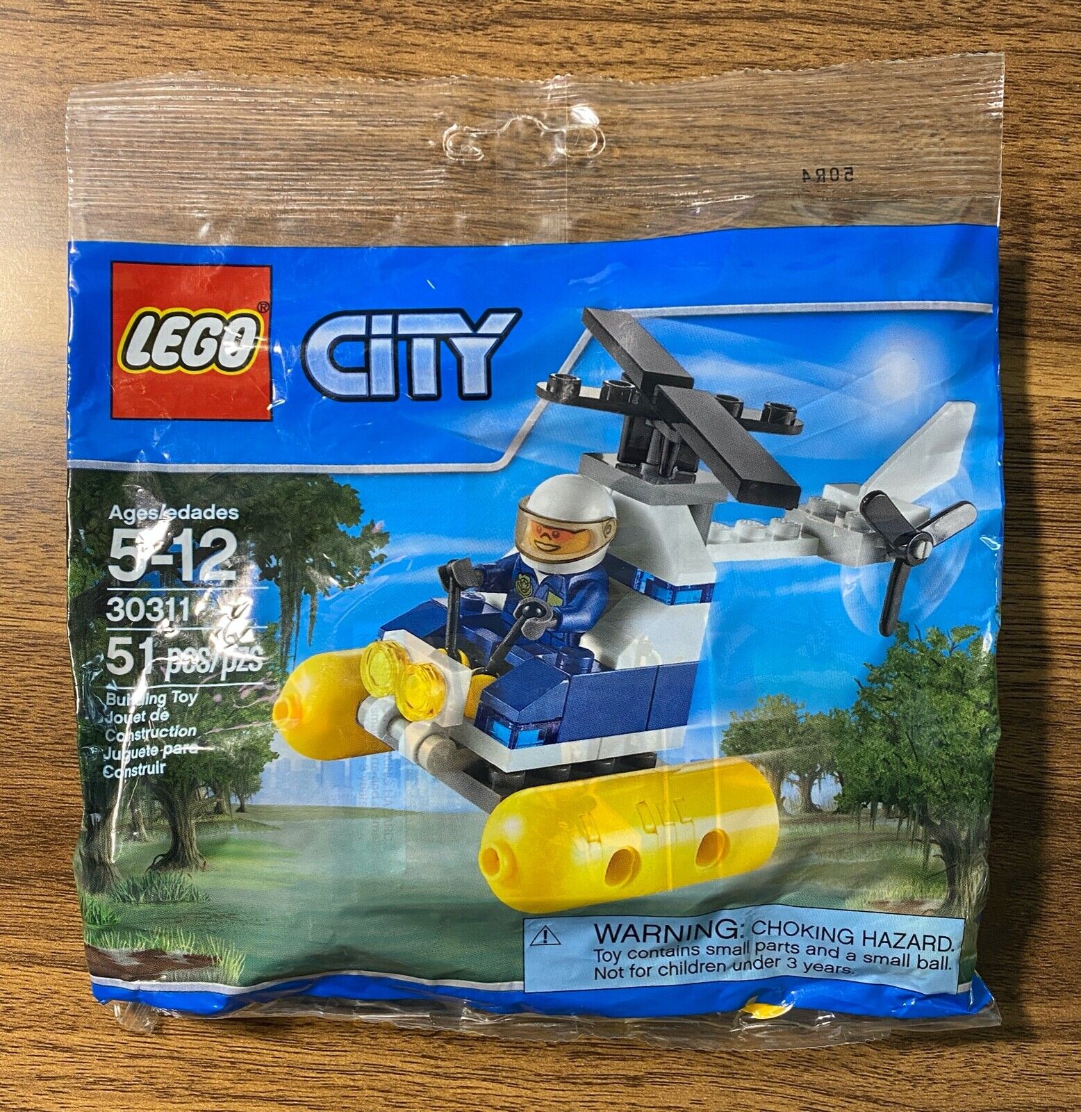 *NEW* Lego CITY 30311 Swamp Police Helicopter Polybag VINTAGE Pilot