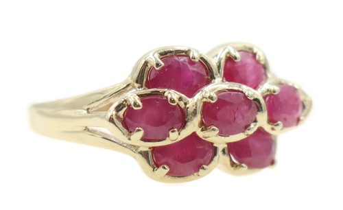 1.50 ctw Oval Cut Natural Ruby July Birthstone 10KT Yellow Gold Gemstone Ring - Picture 5 of 19