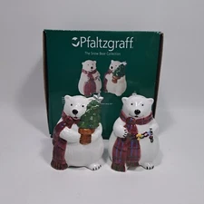 Pfaltzgraff Snow Bear Collection Salt and Pepper Set with Box