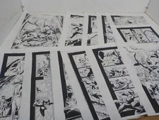 N A903 Marvel Hellcat Comic Splash Pages w/ cover Page (No Original Pen Marks)