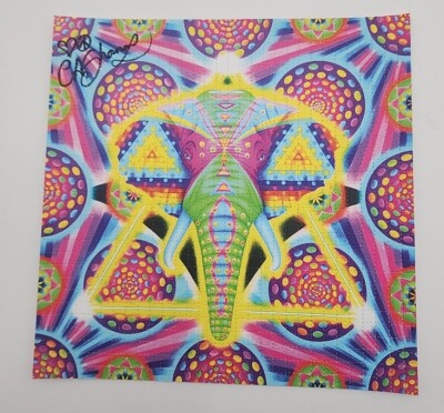 Ciaran Shaman ''Meetings with Ganesh'' signed Blotter Art print Psychedelic Art