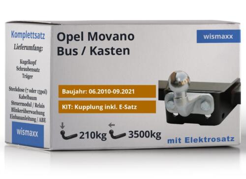 ANHÄNGERKUPPLUNG für Opel Movano 10-21 starr GDW +13pol ESatz ABE - Bild 1 von 3
