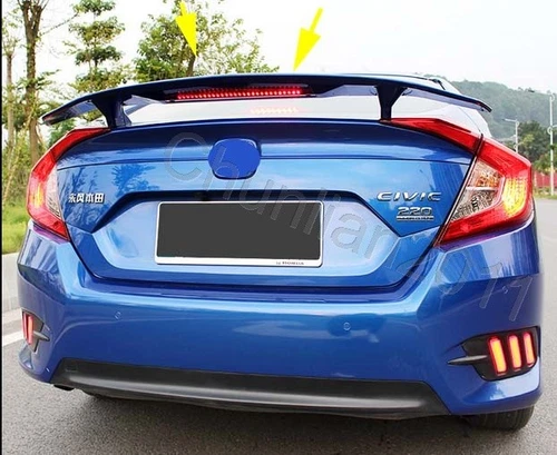 Factory Style Spoiler Wing ABS Fit 2016-2021 Honda Civic Sedan Light Unpaint - Picture 3 of 6