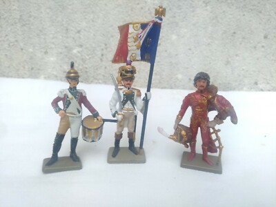 Soldat de plomb 4 soldats avec des manques - Pour bricoleur