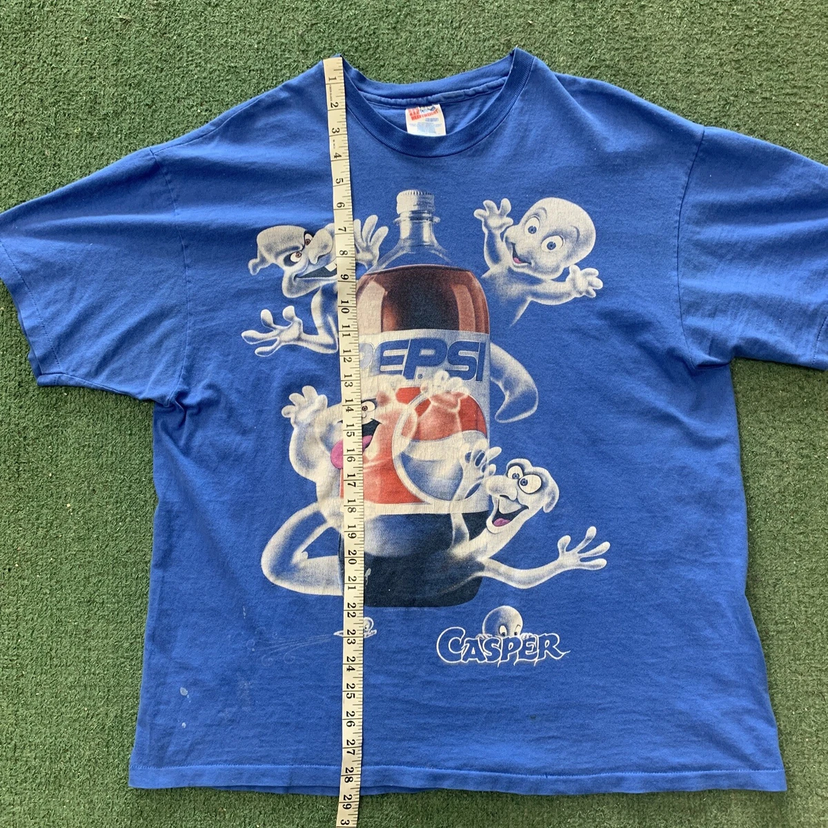 Vintage 90s Casper the Friendly Ghost Pepsi Movie Promo T-shirt Blue Tee Size XL