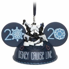 NEW Disney Parks Cruise Line Mickey  Minnie Mouse Ear Hat Ornament 2020
