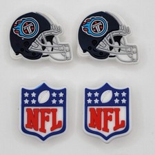 NFL Tennessee Titans Football Helmet For Crocs Shoe Charms Jibbitz - 4 pieces