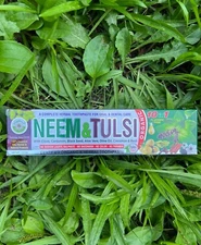 ORGANIC NEEM & TULSI Herbal Toothpaste By AL-RIYAN, Fluoride Free Vege Base (1 )