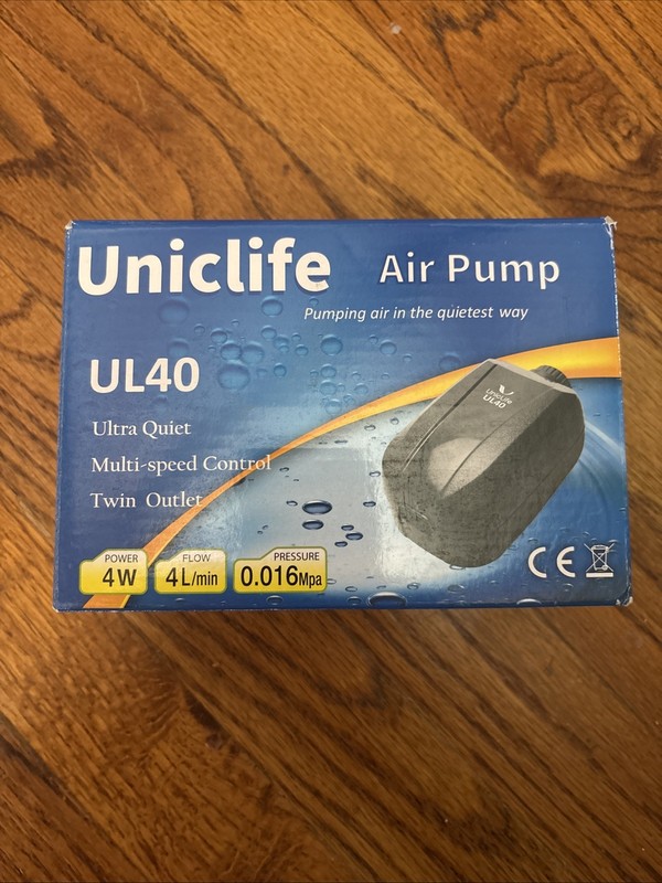 Uniclife UL040 Aquarium Air Pump Twin Outlet Multiple Speed Control