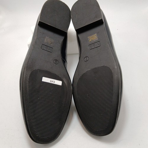 M&S UNGERADE GRÖSSEN Halbschuhe schwarz Leder Schuhe Größe 8 & 7 Smart Büro Arbeitskleidung - Bild 5 von 7