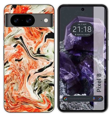Hülle Silikon für Google Pixel 8 5G Design Marmor 12 Muster